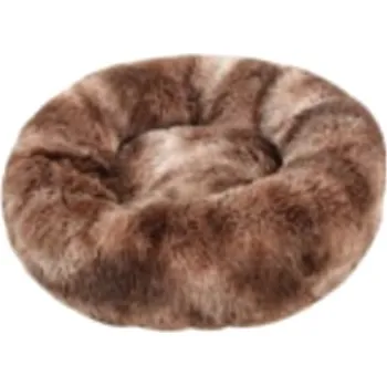Pelíšek pro psa animALL Pelíšek plyš kulatý 40 cm, hnědý žíhaný
