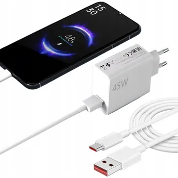 Síťová nabíječka s kabelem TYP-C 1M 6A 45W Turbo