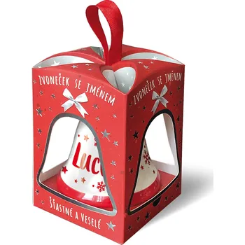 Bytová dekorace Nekupto Vánoční zvonek se jménem LUCIE