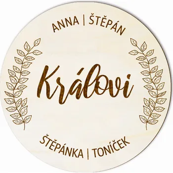 Kruhová jmenovka na dveře