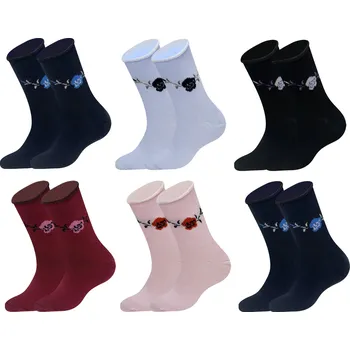 Dámské ponožky PESAIL Dámské zdravotní ponožky RŮŽE LW3059 6 páry Velikost: 39-42