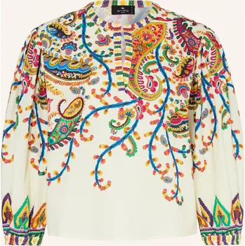 Dámská halenka Etro Dámská Blůza S 3/4 Rukávem, krémová / růžová / modrá, 36