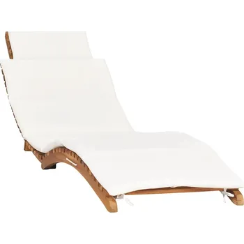 Zahradní lehátko Lehátko dřevo bílé VidaXL
