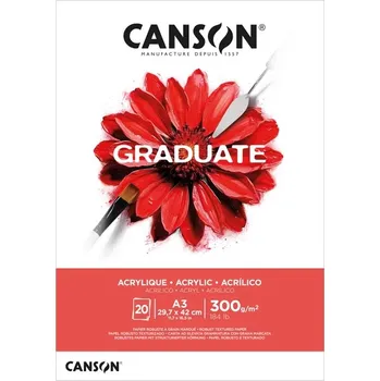 Blok CANSON Graduate Acrylic A3, 20 listů 300g