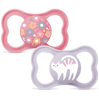 dudlíky Mam Šidítko Ortodonické Supreme 6 m+ Růžová+Fialová