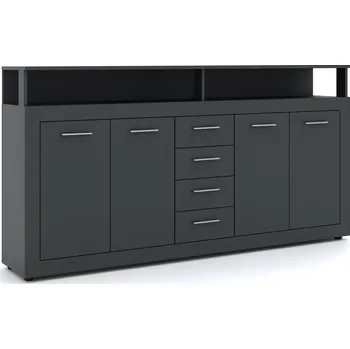 Komoda Komoda Luna XXL, antracitová