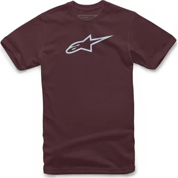 Pánská móda ALPINESTARS triko AGELESS CLASSIC TEE, karmínová/světle modré, vel. S