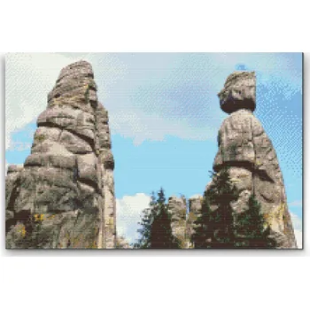 Diamantové malování Painting Queens Diamantové malování Adršpašské skály, 60 × 80 cm, s rámem, hranaté