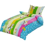 TEXTILOMANIE Bavlněné povlečení do postýlky Zamilované zebry barevné