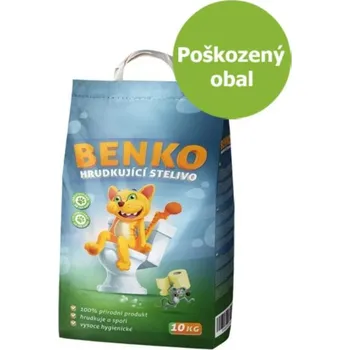 Podestýlka pro kočku Benko stelivo hrudkující 10 kg - Poškozený obal - %
