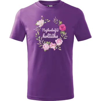 Dětské tričko holčička růže Barva: Fialová, Velikost: 10