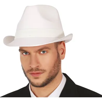 Klobouk Klobouk Gangster Mafioso AL Capone Bílý Pánský Ve stylu 20. let