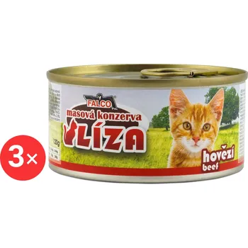 Krmivo pro kočku Sokol Falco LÍZA hovězí 3 × 120 g