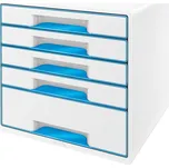 LEITZ WOW CUBE, 5 zásuvek, bílo-modrá