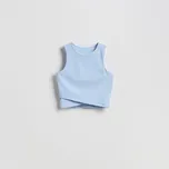 Reserved - Krátký top se záhyby - bleděmodrá - 577JS-05X - 577JS-05X-XS