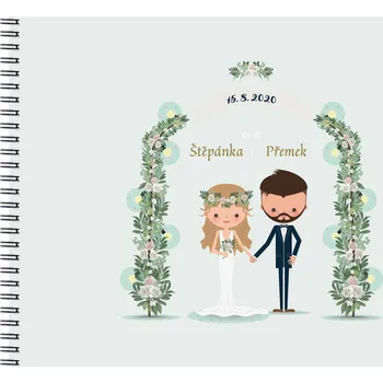 Fotoalbum Svatební fotoalbum pár pod branou plexi