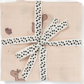 Plena DONE BY DEER Mušelínová zavinovací plenka Lalee - růžová