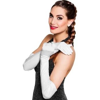 Karnevalový doplněk Boland Rukavičky bílé dlouhé nad loket
