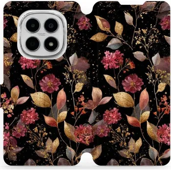 Telefonní příslušenství Mobiwear Flip pouzdro pro Xiaomi Redmi Note 15 4G zlatavé lístky