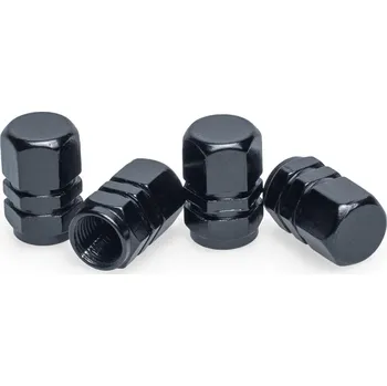 Tuning BYC Čepičky ventilků ALU, 4 ks, černé