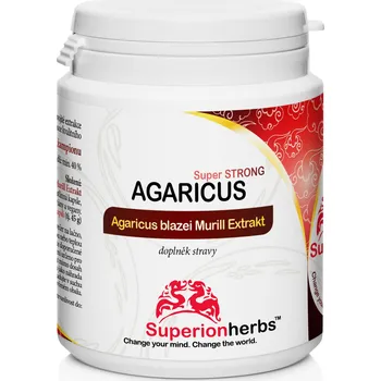 Zdraví Superionherbs Agaricus blazei Murill, Extrakt 40 % polysacharidů, 90 tobolek