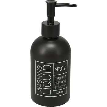 Dávkovač mýdla Bathroom Solutions, skleněný, černý, 400 ml