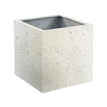 Květináč Moderní květináč Grigio, Cube Antique White 80x80x80cm