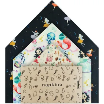 Papírový ubrousek Napkino Včelí voskové ubrousky sada 3 ks (S+M+L) – Magický svět