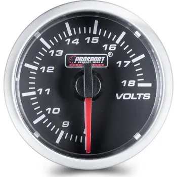 Prosport Performance Přídavný budík řady Clear Lens, měřená hodnota voltmetr