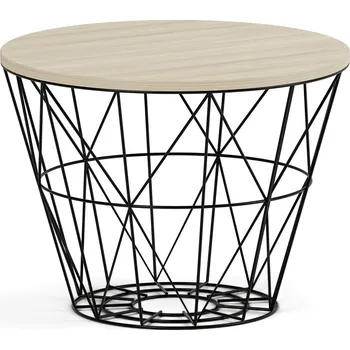 Konferenční stolek Kulatý konferenční stolek STILO, průměr 60 cm, dub přírodní