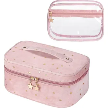 Kosmetická taška LIVEFY Kosmetická taška Stars 2 in 1 růžová