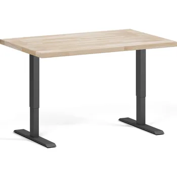 Dílenský stůl Výškově nastavitelný pracovní stůl do dílny, 2 motory, 1200 x 800 x 760-1230 mm, černá podnož