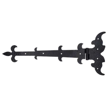 Dveřní kování Designové ozdobné kování, 225x522x3mm, pravé, matný povrch RAL9005