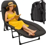 Kempingová skládací postel s matrací – nosnost 150 kg