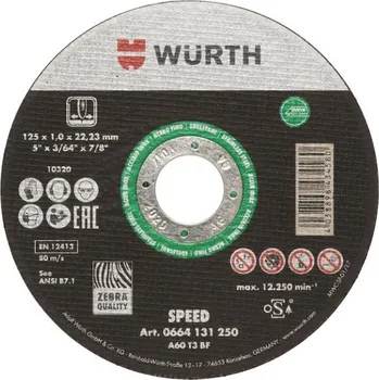 Brusný kotouč WÜRTH Řezný kotouč Speed Plus 115 × 22,2 × 1mm