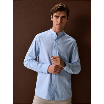 Pánská košile Sinsay - Bavlněná košile - modrá - 460HS-05X - 460HS-05X-L