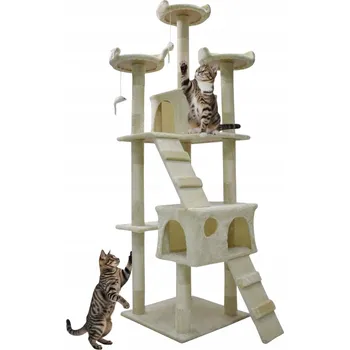 Pohodlný škrabadlo pro kočky 170 cm, věžový Pelíšek béžový, velký