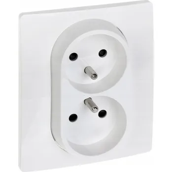 Elektrická zásuvka Dvojitá zásuvka 2x2P+Z Legrand Niloe bílá 764541