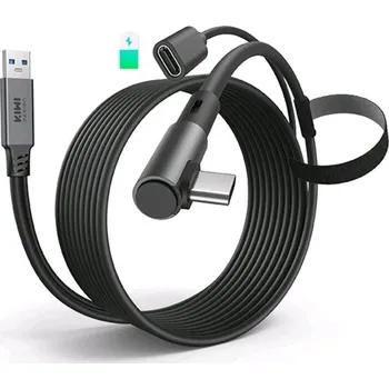 Příslušenství pro VR Kiwi Design Charging Link Cable 5m for Quest 3/2/1/Pro and Pico 4 Black