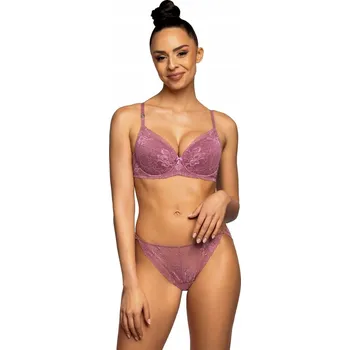 Podprsenka RŮŽOVÁ KRAJKOVÁ PODPRSENKA ROSIE PUSH-UP MAT růžová 80B