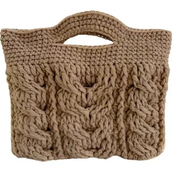 Kabelka ANNAM Háčkovaná kabelka velbloudí 26 × 23 cm