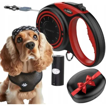 Vodítko pro psa VODÍTKO PRO PSA automatická Svinovací páska + nádoba DOGNESS 4 m do 20 kg M
