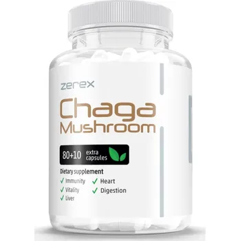 Doplněk stravy Zerex Chaga Extrakt 40%, 90 kapslí