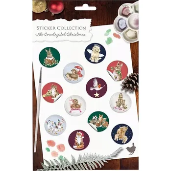 omalovánky Wrendale Designs Samolepky Vánoční zvířata