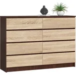 Komoda K140 8SZ CLP wenge / sonoma