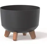 PROSPERPLAST Květináč GRACIA STANDART, 29 x 29 x 22 cm, antracit