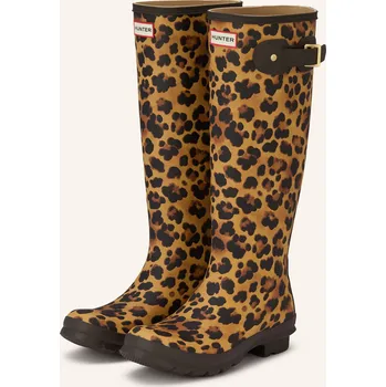 Dámské mokasíny Hunter Gumové Holínky Original Tall, koňaková / krémová / černá
