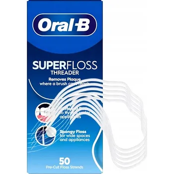 Dentální hygiena Zubní nit Oral-B Superfloss Threader 50 ks