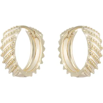 Šperk Biju Pozlacené náušnice 14K, zakroucený kroužek 1002723