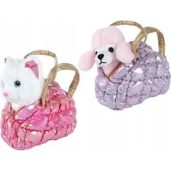 plyšák PLYŠOVÁ HRAČKA PES V TAŠCE plyšový pejsek 20 cm plyšák PUDL